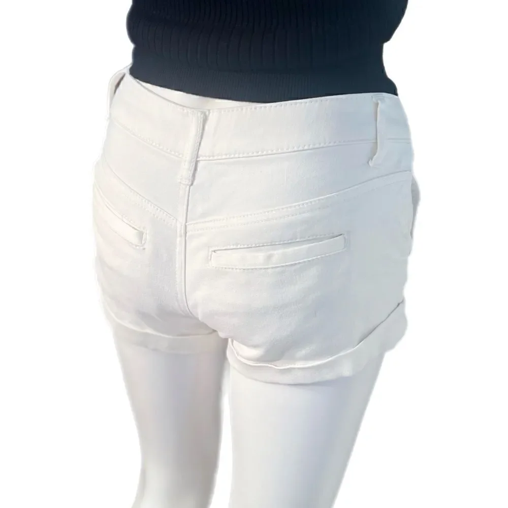 Celebrity Pink Roll Cuff Stretch Shorts